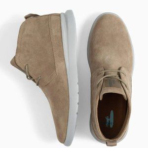 JOHNNIE-O Chill Chukka Suede Leather in Tan Size 10